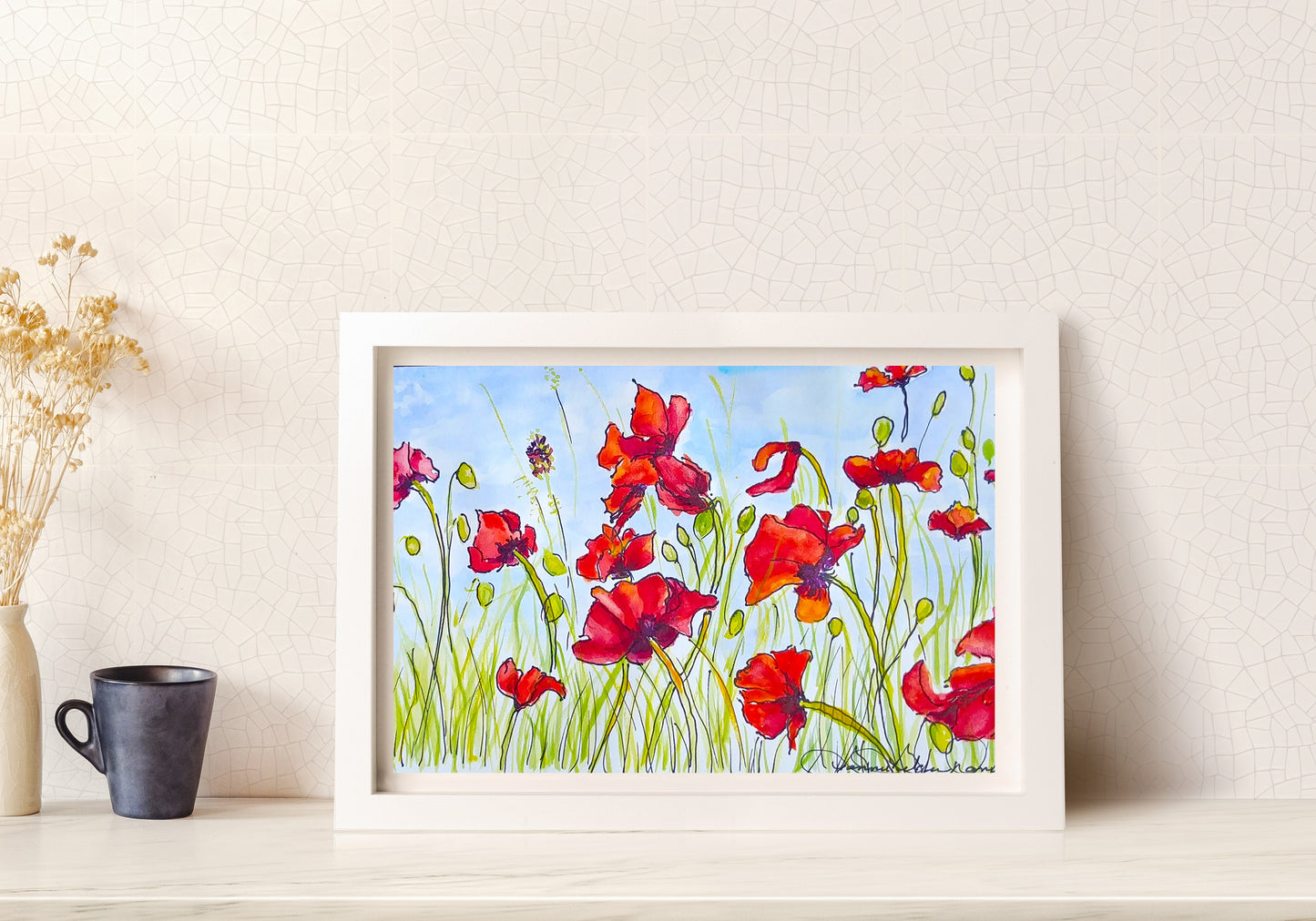 Oregon Red's Watercolor Painting: Art Print