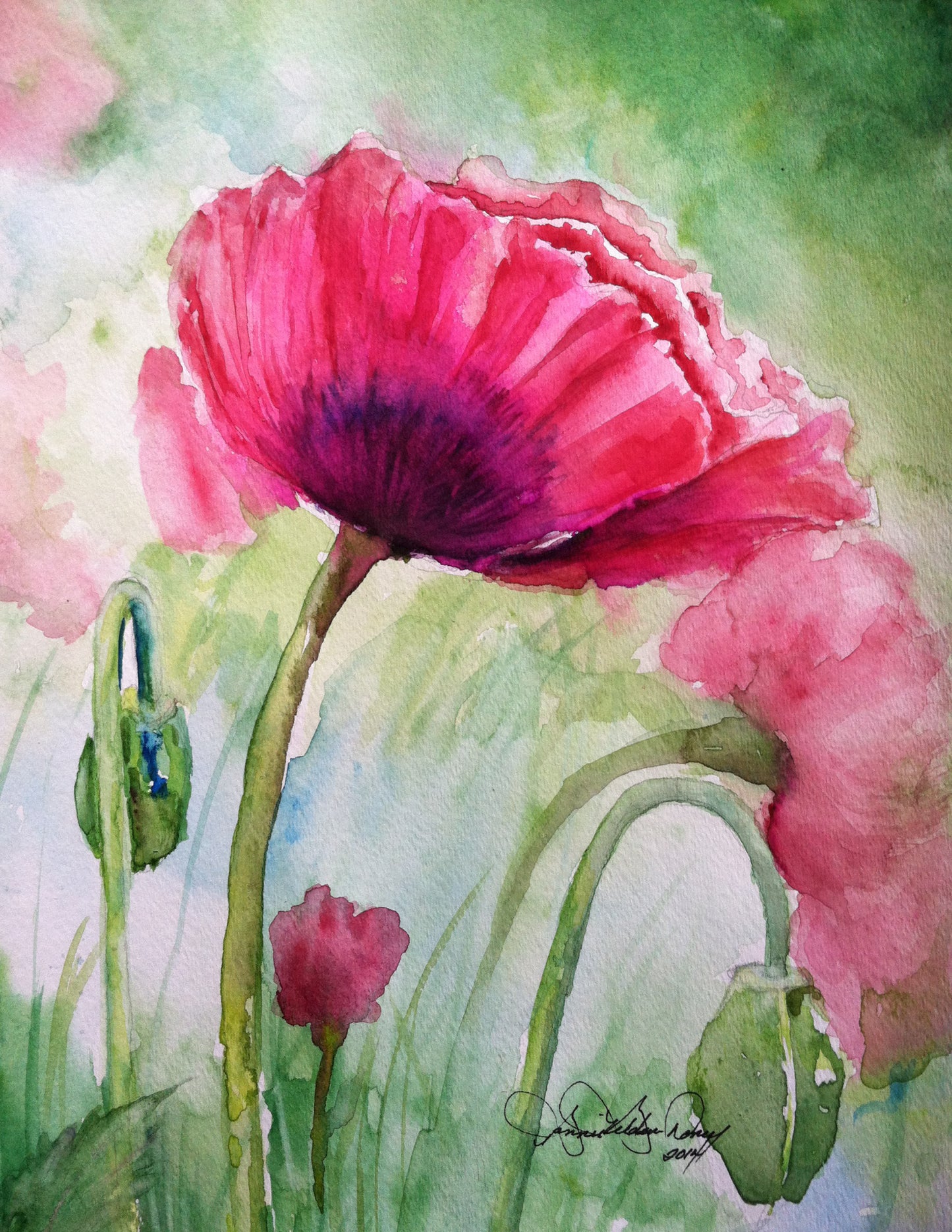 Passion of the Morning Watercolor Art: Art Print
