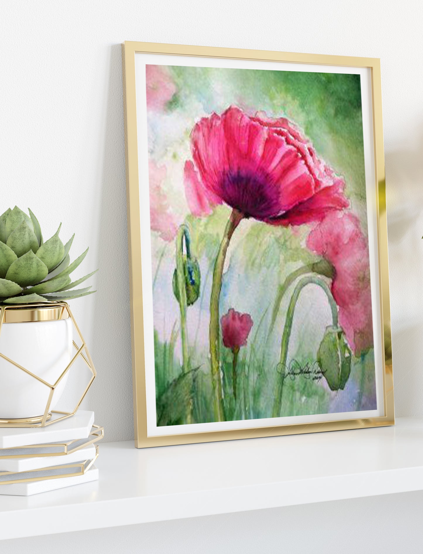 Passion of the Morning Watercolor Art: Art Print
