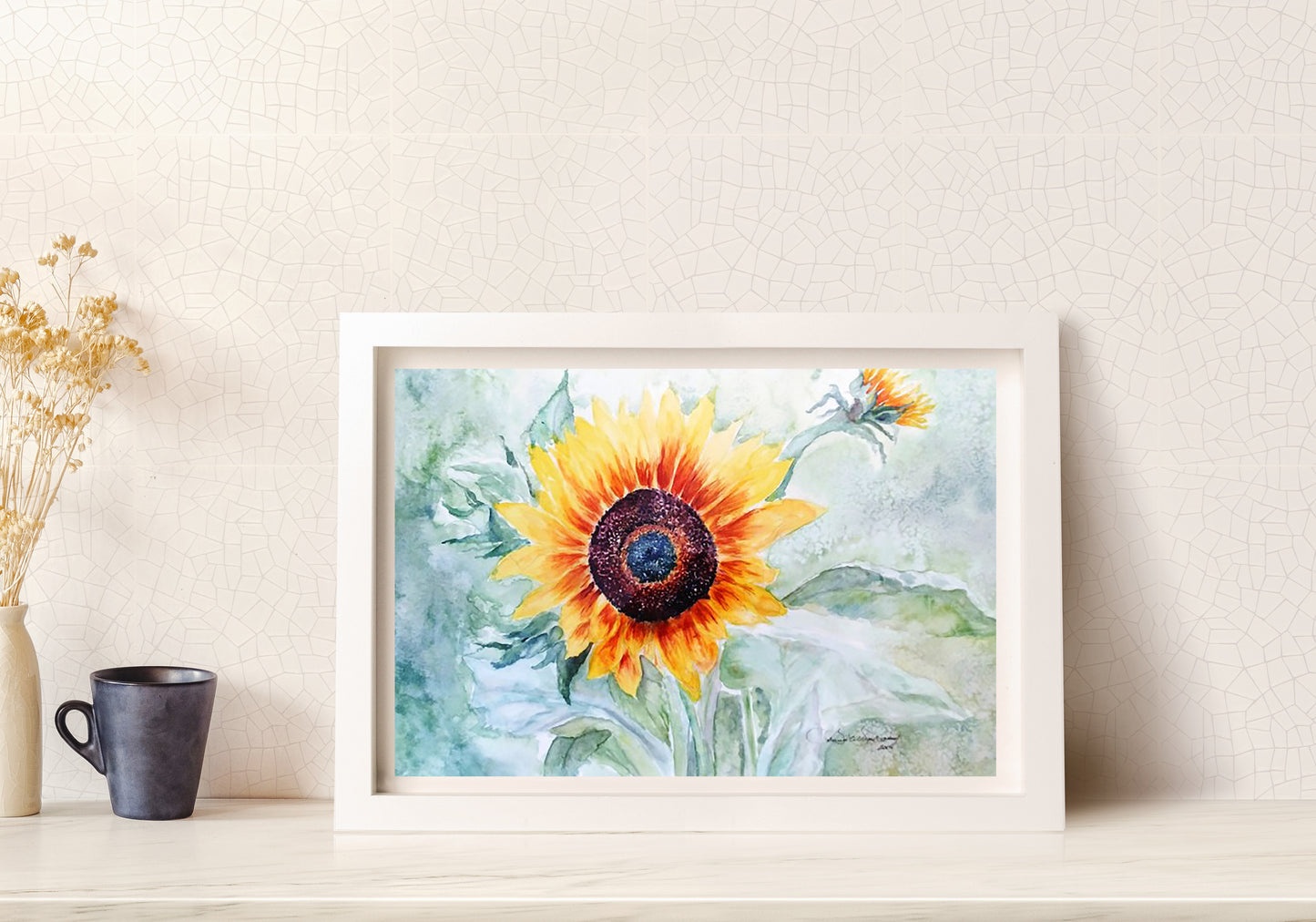 Sunny Days Again Watercolor Painting: Art Print