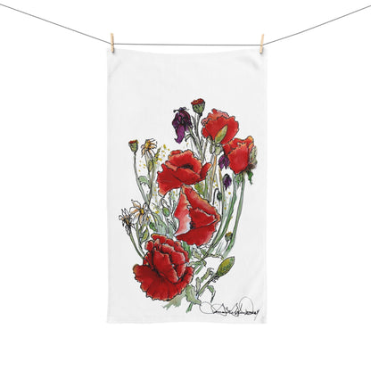 "Morning Reds"  Hand Towel