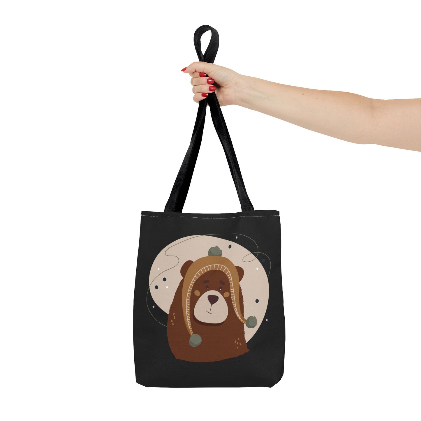“Barely There Bear” Holiday Tote Bag