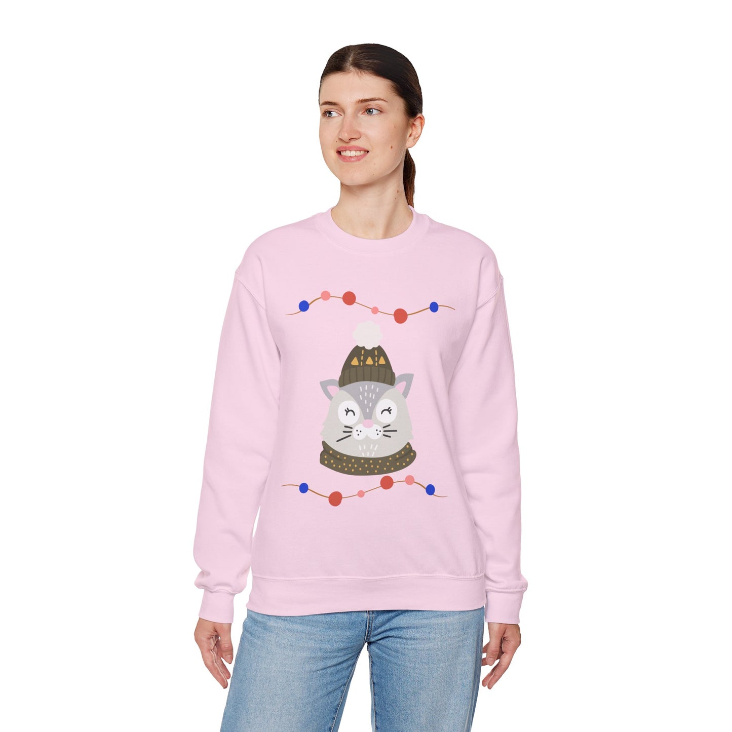 Lil’ Kitty Christmas — Embroidered Sweatshirt (Unisex)