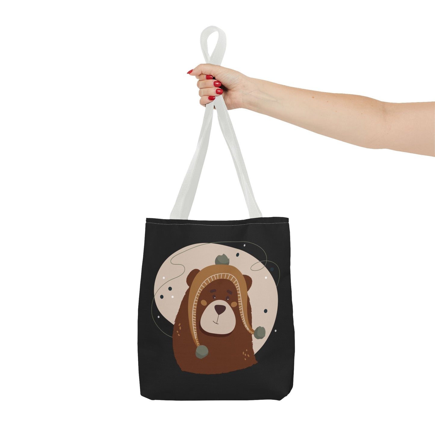 “Barely There Bear” Holiday Tote Bag