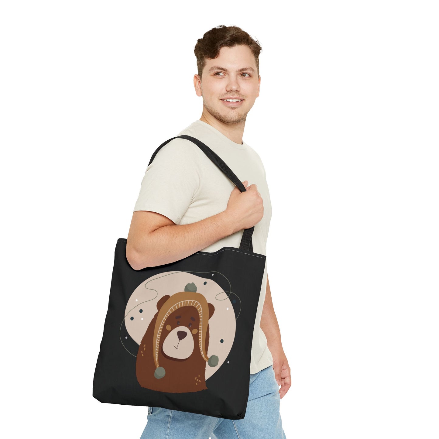 “Barely There Bear” Holiday Tote Bag