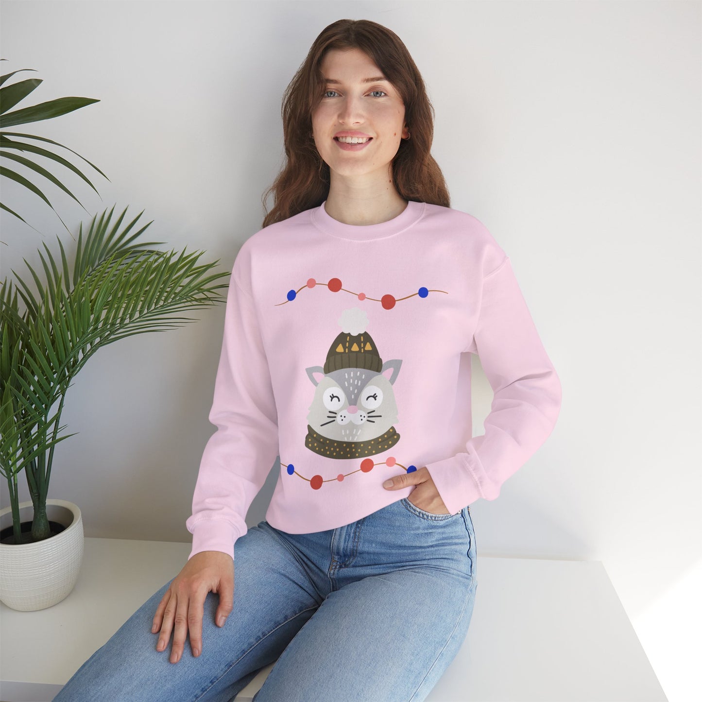 Lil’ Kitty Christmas — Embroidered Sweatshirt (Unisex)