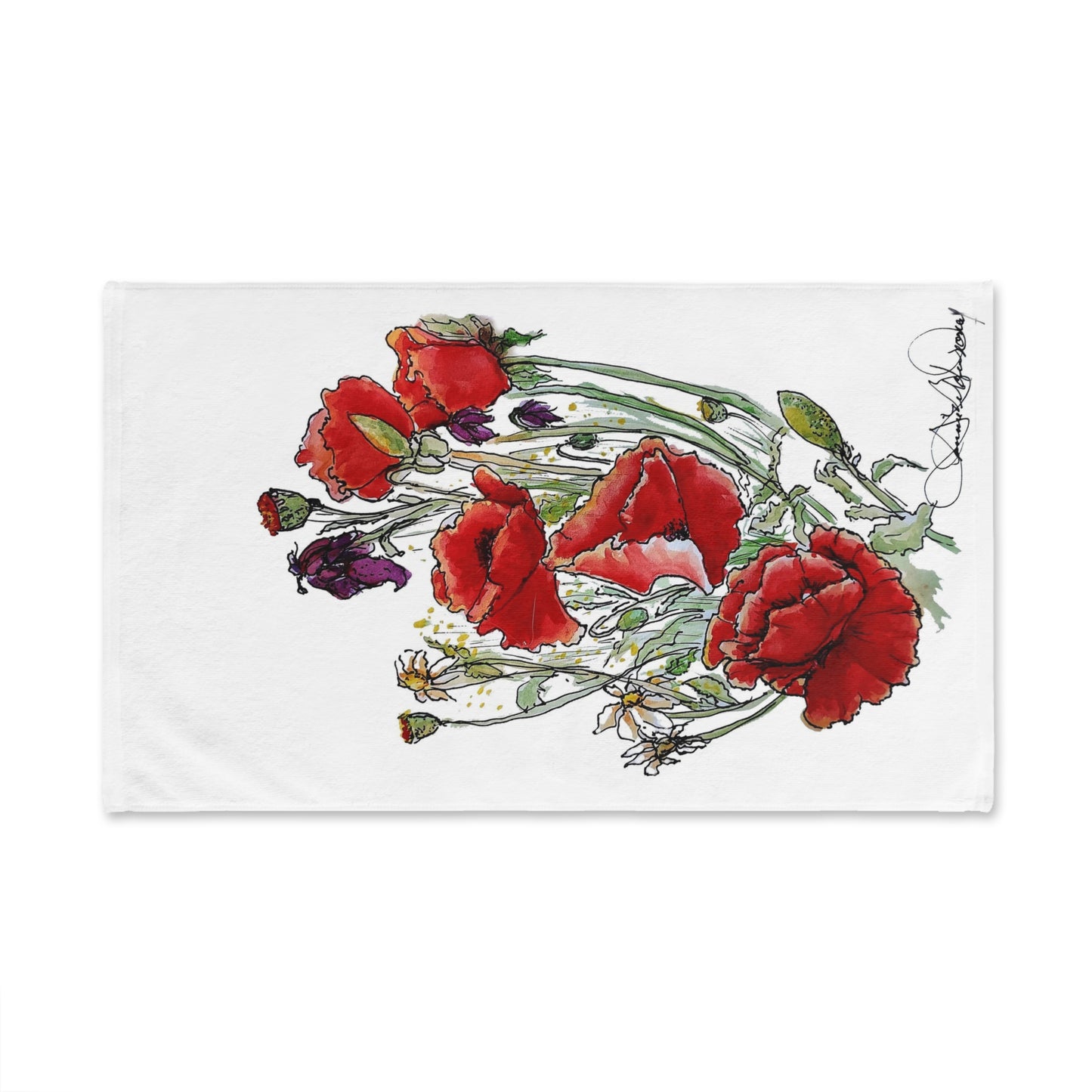 "Morning Reds"  Hand Towel