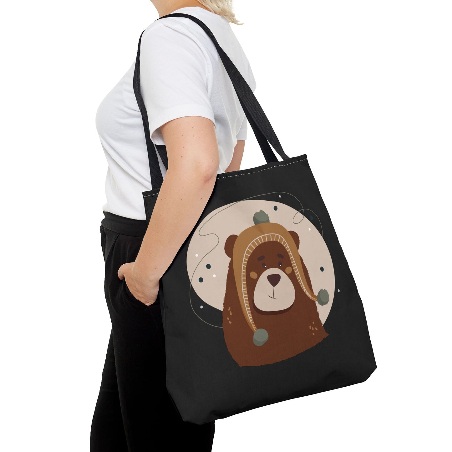 “Barely There Bear” Holiday Tote Bag