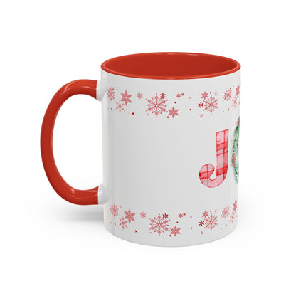 Joyful Red & Green Gingham Mug — 11oz / 15oz