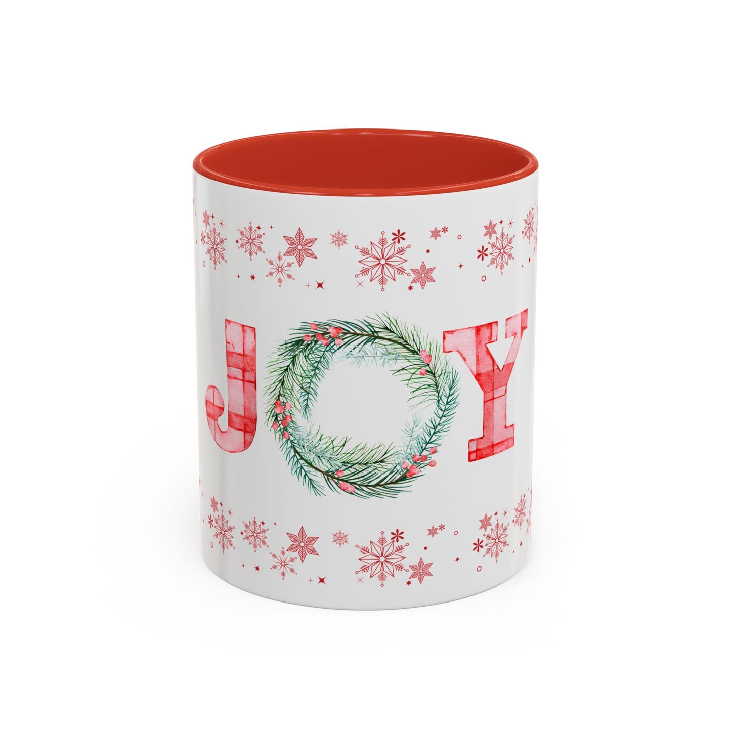 Joyful Red & Green Gingham Mug — 11oz / 15oz