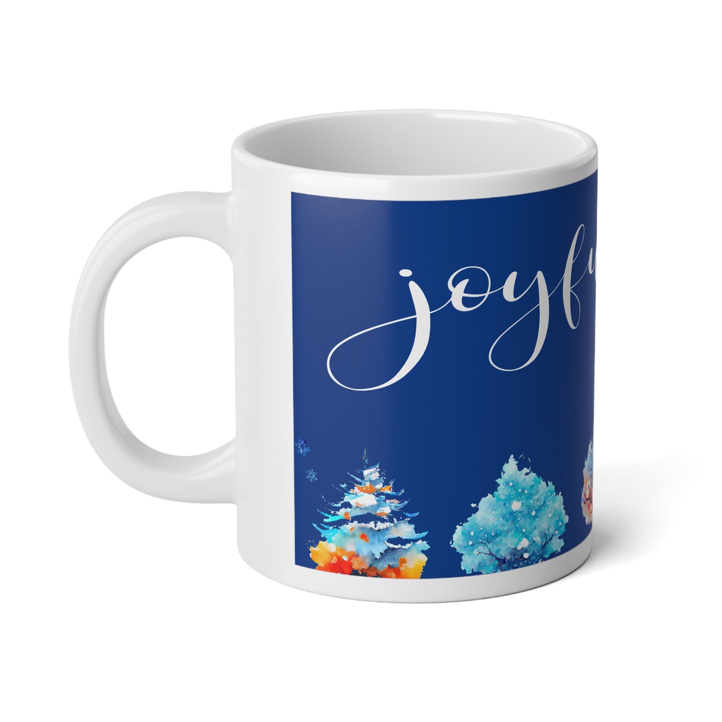 Ah! Christmas Warms the Heart — “Joyful” Jumbo Mug (20oz)