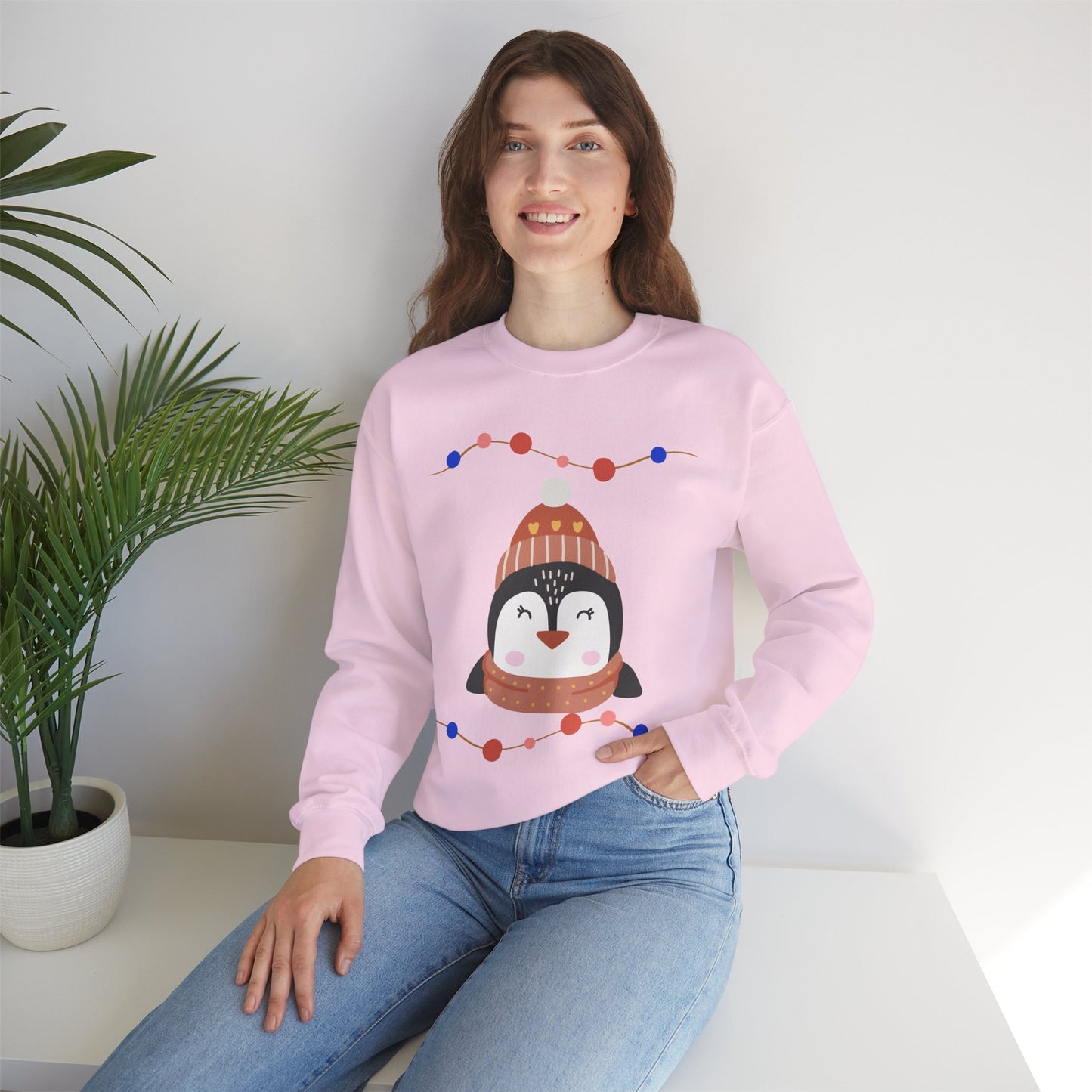 Lil’ Penguin Christmas — Embroidered Sweatshirt (Unisex)