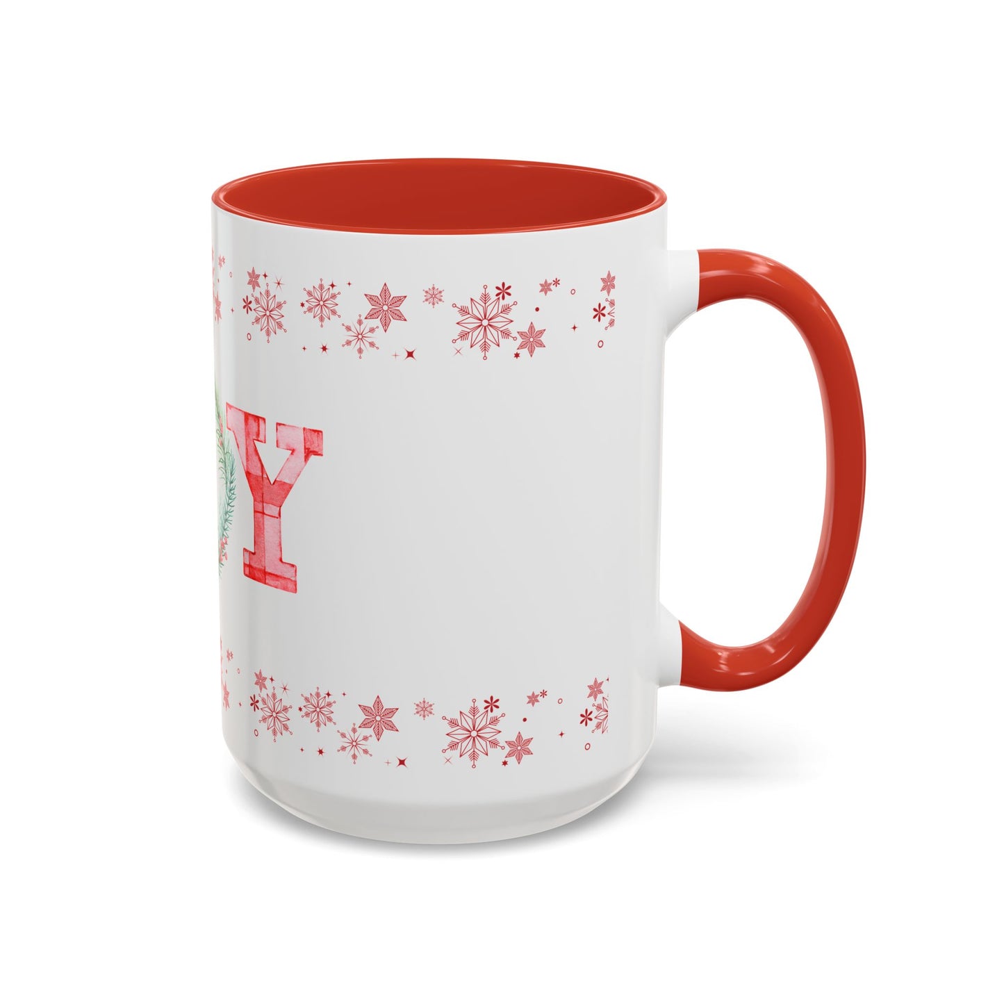 Joyful Red & Green Gingham Mug — 11oz / 15oz