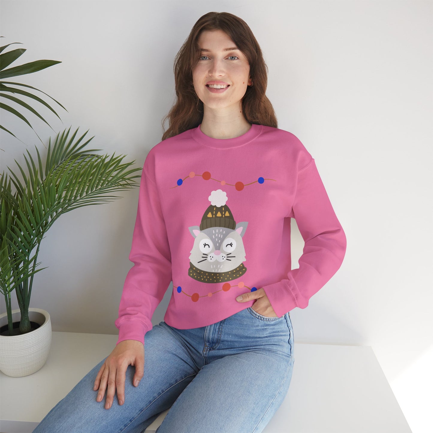 Lil’ Kitty Christmas — Embroidered Sweatshirt (Unisex)