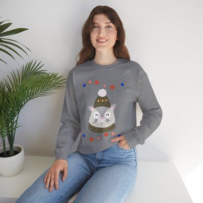 Lil’ Kitty Christmas — Embroidered Sweatshirt (Unisex)