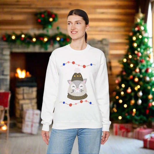 Lil’ Kitty Christmas — Embroidered Sweatshirt (Unisex)