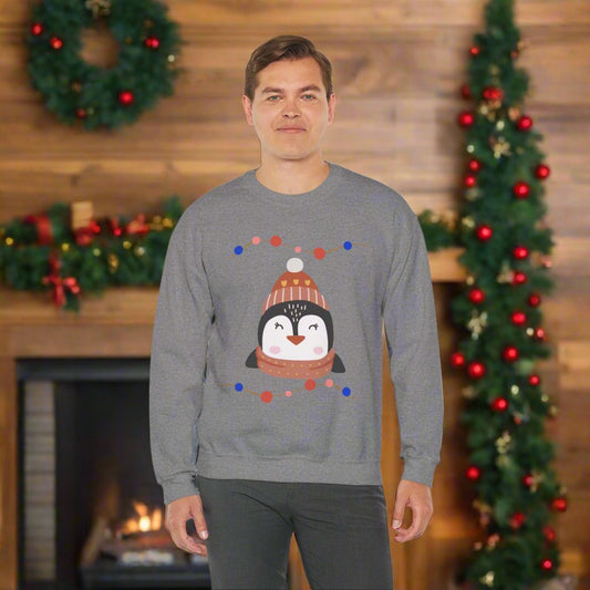 Lil’ Penguin Christmas — Embroidered Sweatshirt (Unisex)