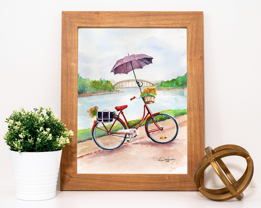 Riverwalk Morning: Art Print