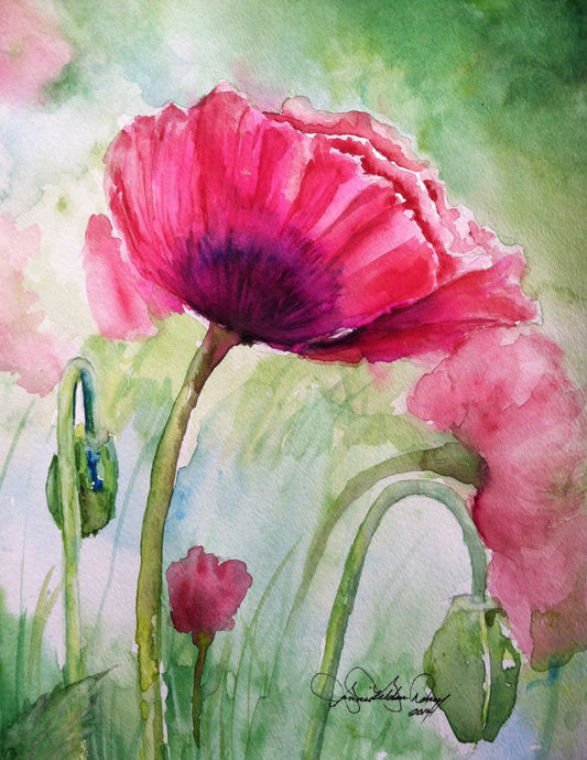 Passion of the Morning Watercolor Art: Art Print
