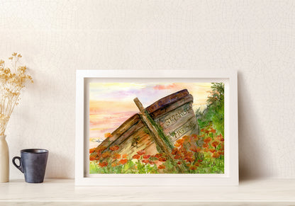 Strange Restful Places Watercolor Painting: Art Print