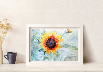 Sunny Days Again Watercolor Painting: Art Print